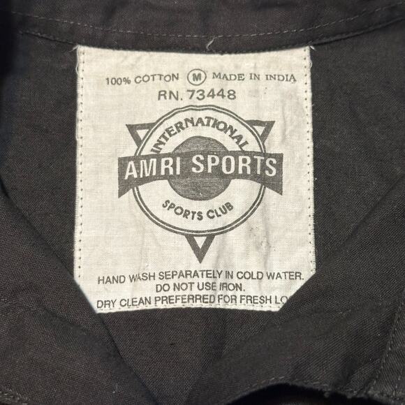 Vintage AMRI Women's Black Embellished Western Shirt Sz Medium Rhinestones Rodeo - Picture 9 of 9